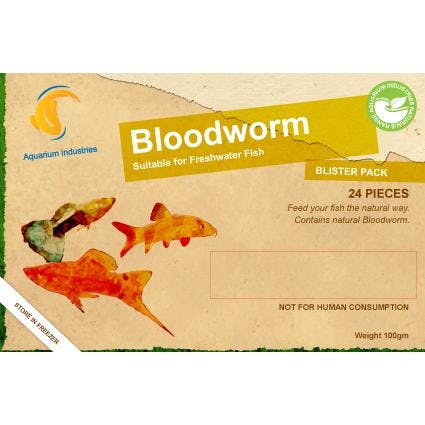 Aquarium Industries Bloodworm Frozen Food 100g